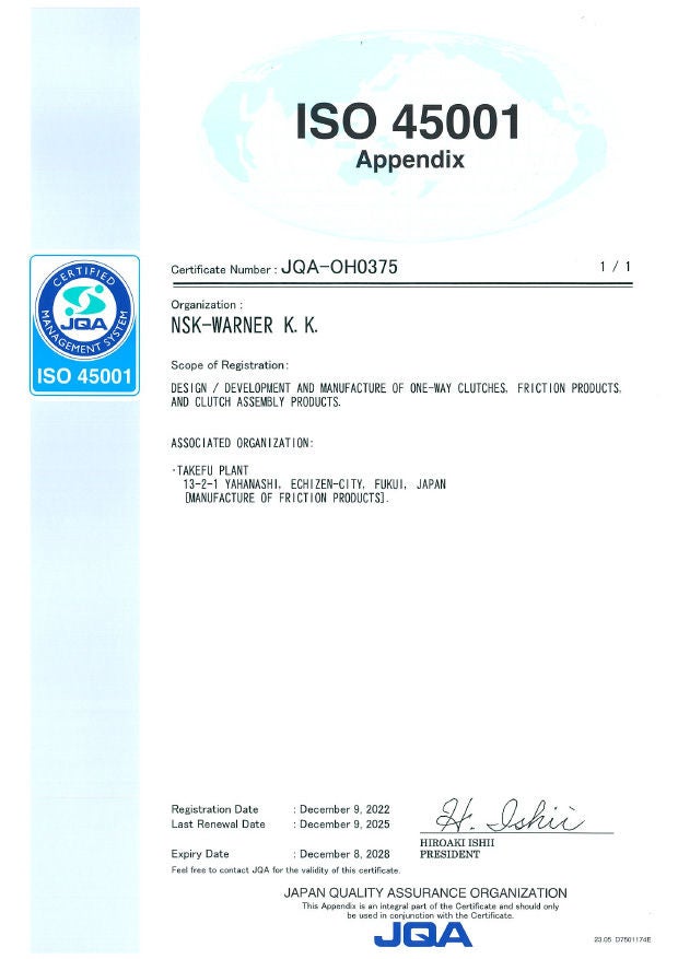 Occupational Health and Safety Management Systems ISO45001