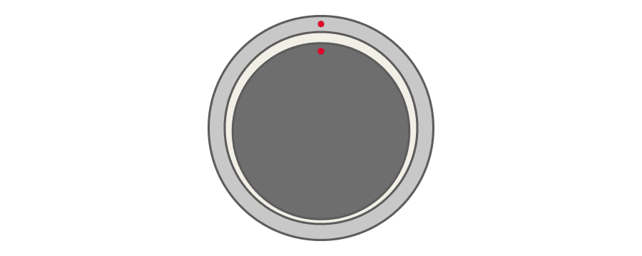 Animação de mancal de deslizamento. Um líquido, sólido ou gás preenche o espaço entre o eixo rotativo e o mancal estacionário.