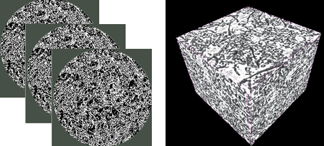 摩擦材のX線CT像