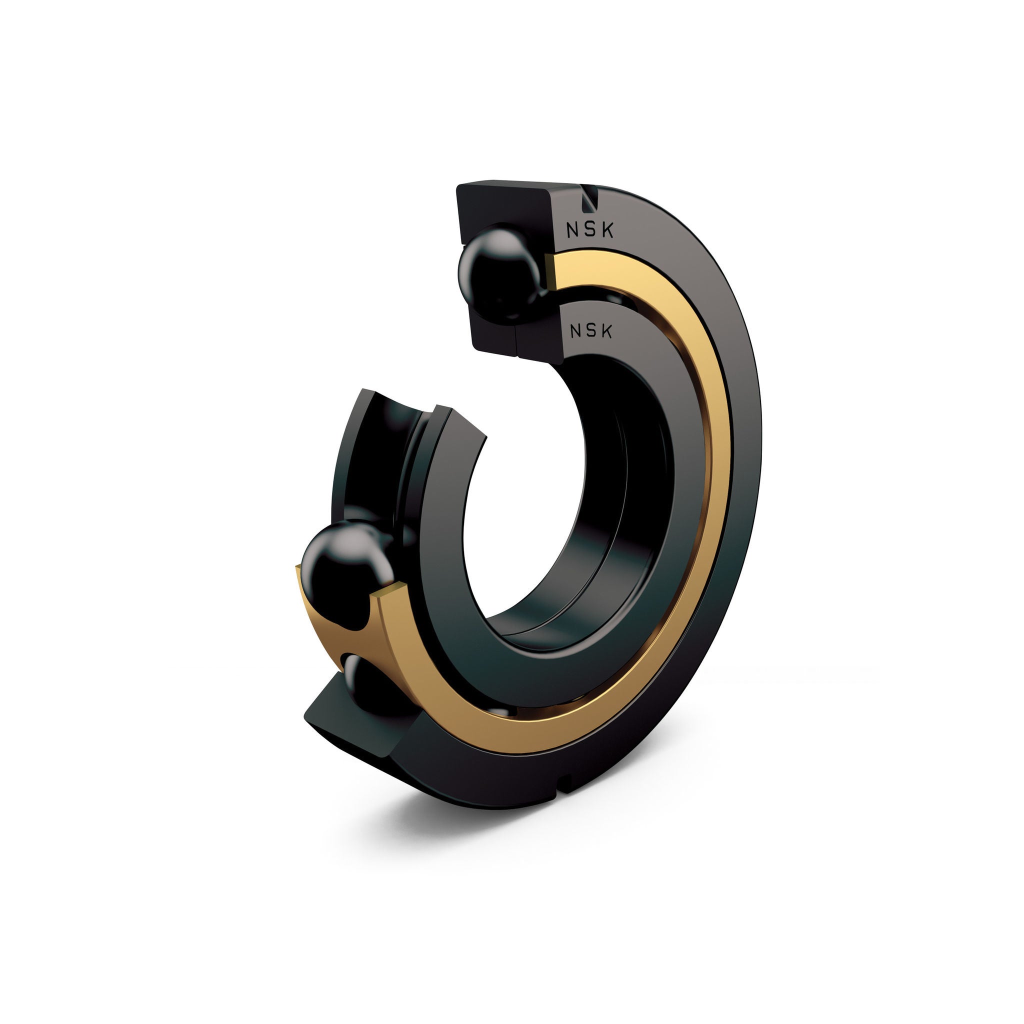 P_4Point-BB_Split-Innerring_Brass-Cage_BOC_2500.jpg 4 Point Bearing, Split Inner ringe, Brass Cage, BOC, Black Oxide Coating, 2500 px, jpg